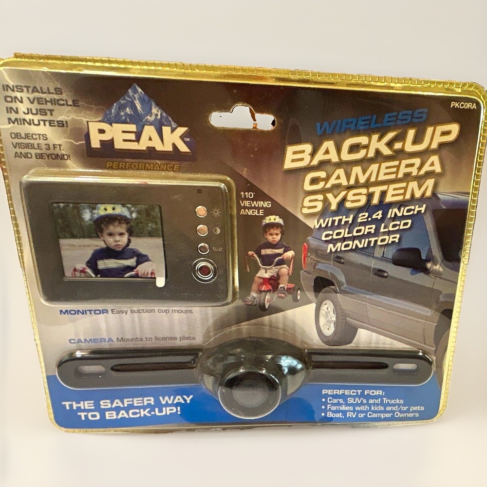 Peak PKC0RA Wireless Backup Camera & Monitor Kit w/ 2.4" LCD Display